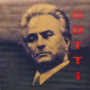 Vintage portrait of stern man with GOTTI text