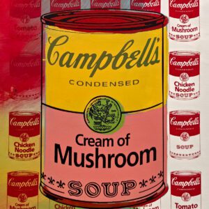 Campbell's Cream of Mushroom soup can artwork