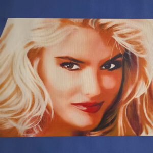 Close-up portrait of a blonde woman