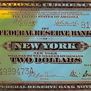 Green two-dollar Federal Reserve banknote