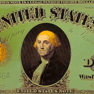 Vintage United States one dollar note portrait