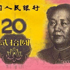 Chinese 20 yuan banknote with portrait