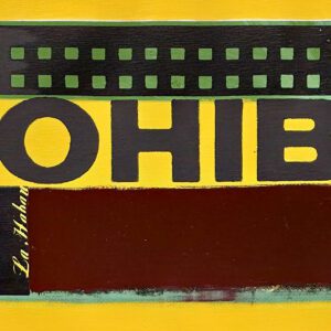 Cohiba cigar and logo on yellow background