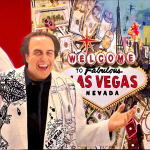 Vintage Las Vegas collage with entertainers