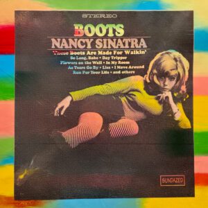 Vintage Boots album cover with reclining woman